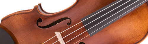 Close-up of a Scherl and Roth Violin